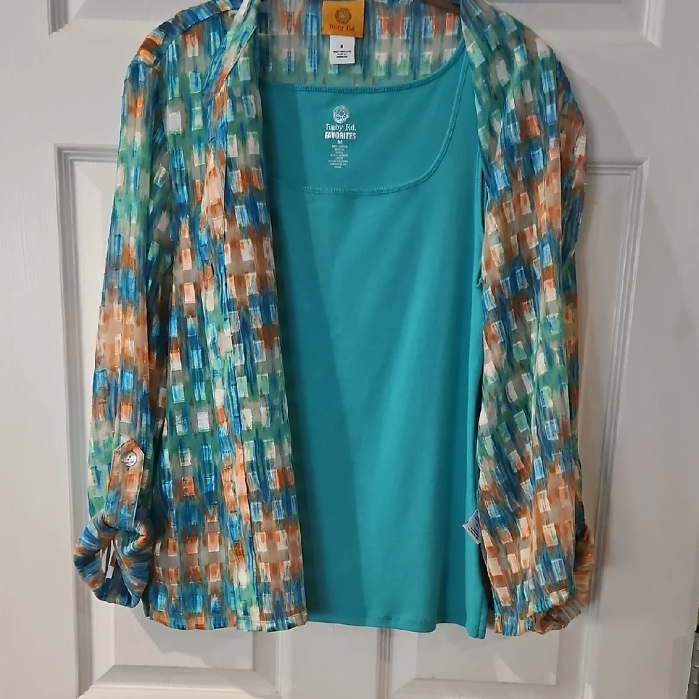 Ruby Rd. Multicolor Abstract Blouse - Picture 4 of 5